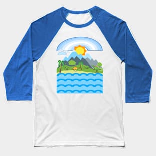 A classic minimalist dinosaur design Baseball T-Shirt